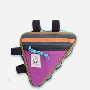 Topo Designs Triangle Frame Bag Purple and Orange